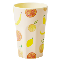 Happy Fruit Print Tall Melamine Cup By Rice DK